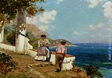 Courting Canvas Paintings - Courting Couple Naples